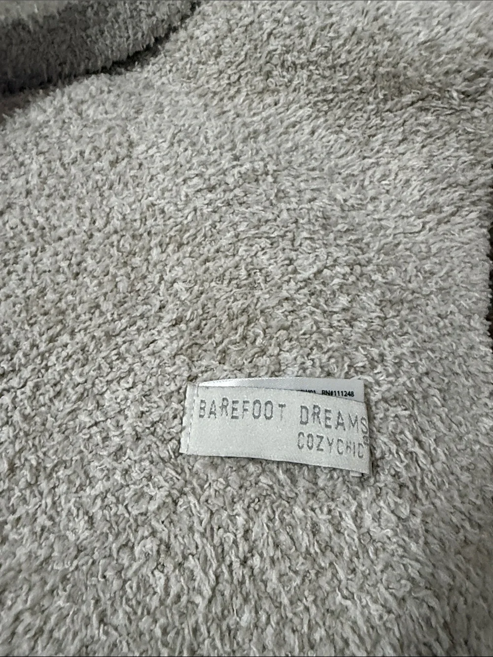 Barefoot Dreams CozyChic Plush Throw Blanket - Oatmeal Gray